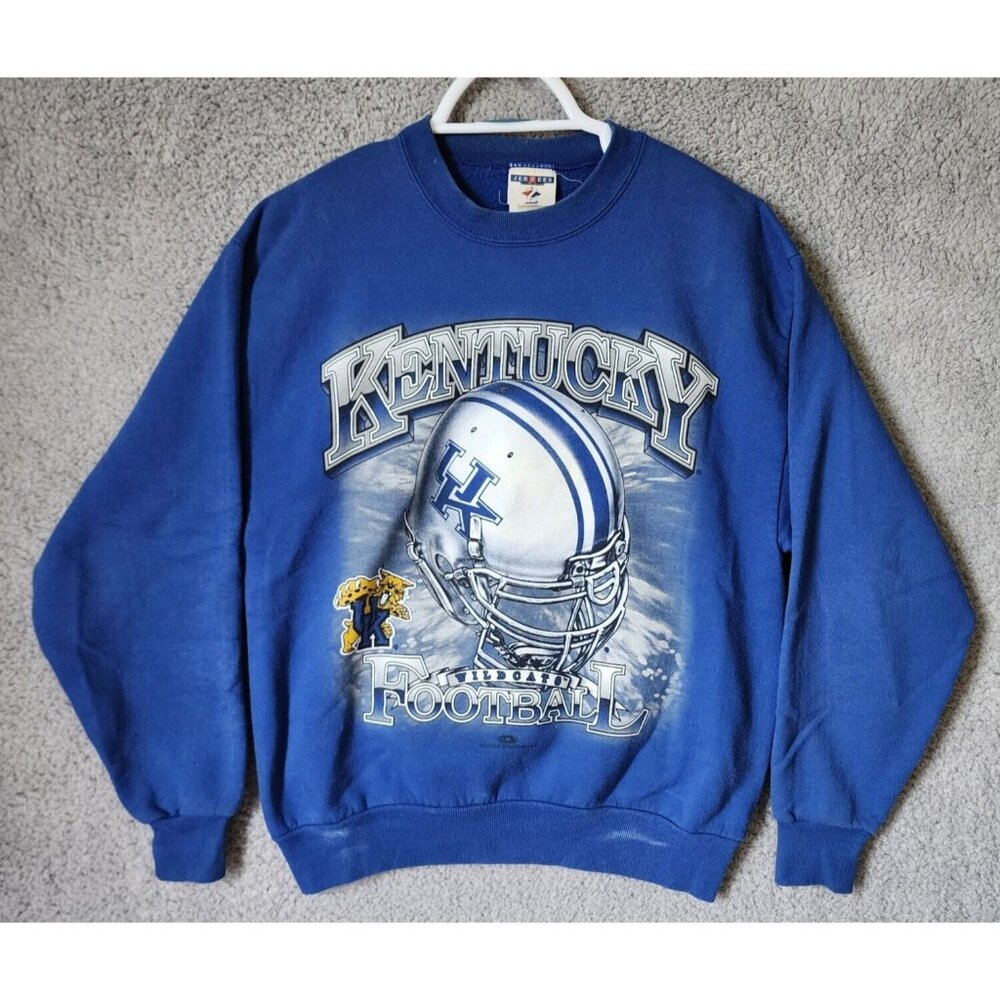 VTG University of Kentucky Wildcats Football Graphic Blue Sweatshirt NCAA Size M